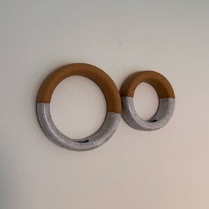 Modern Brown and Gray Wall Decor Rings for air plants